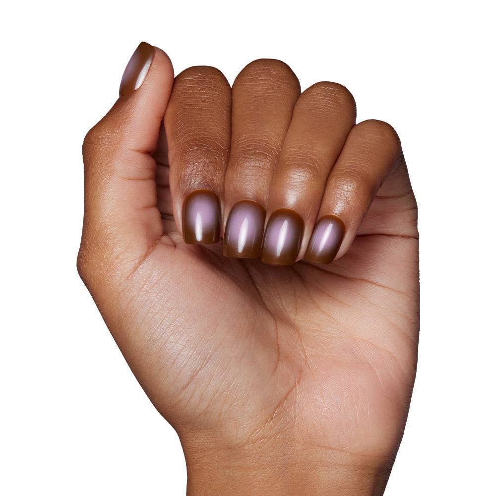 Eclipse Press-On Nails| Brown Aura Hue | Short Squoval Shape