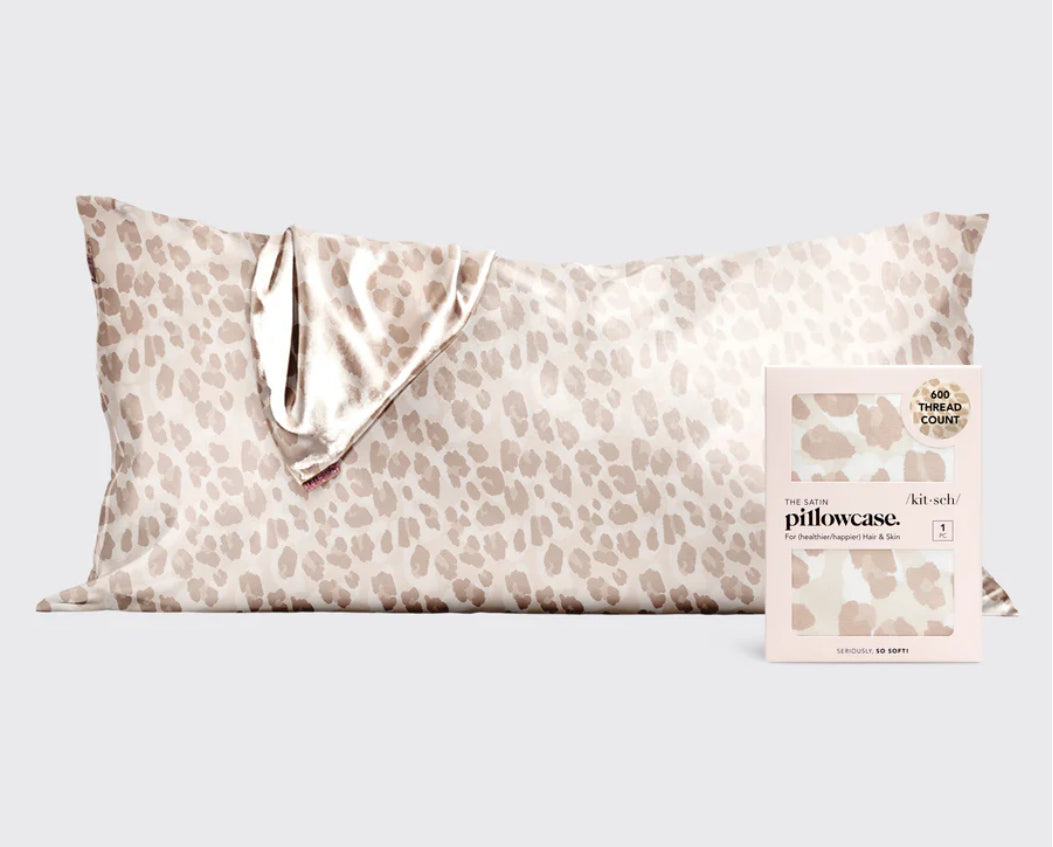 Satin Pillowcase in Leopard | KITSCH