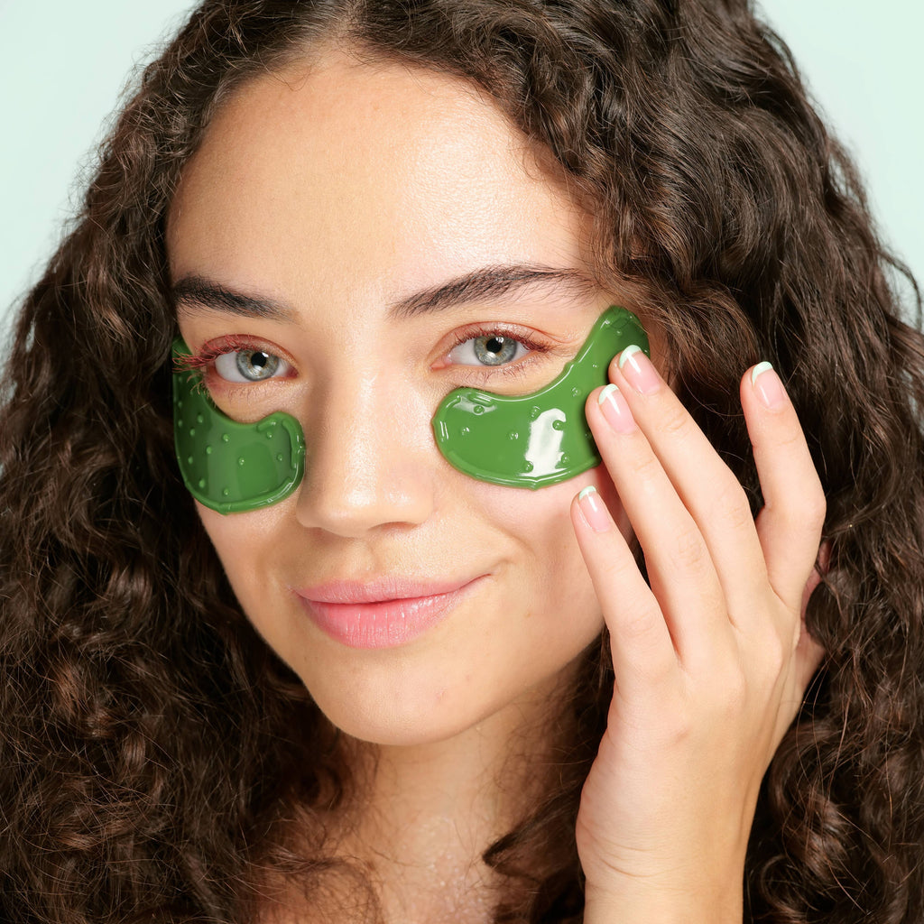 Pickle Shaped Hydrating Eye Patches l Spa Skincare Gift 8 Pk