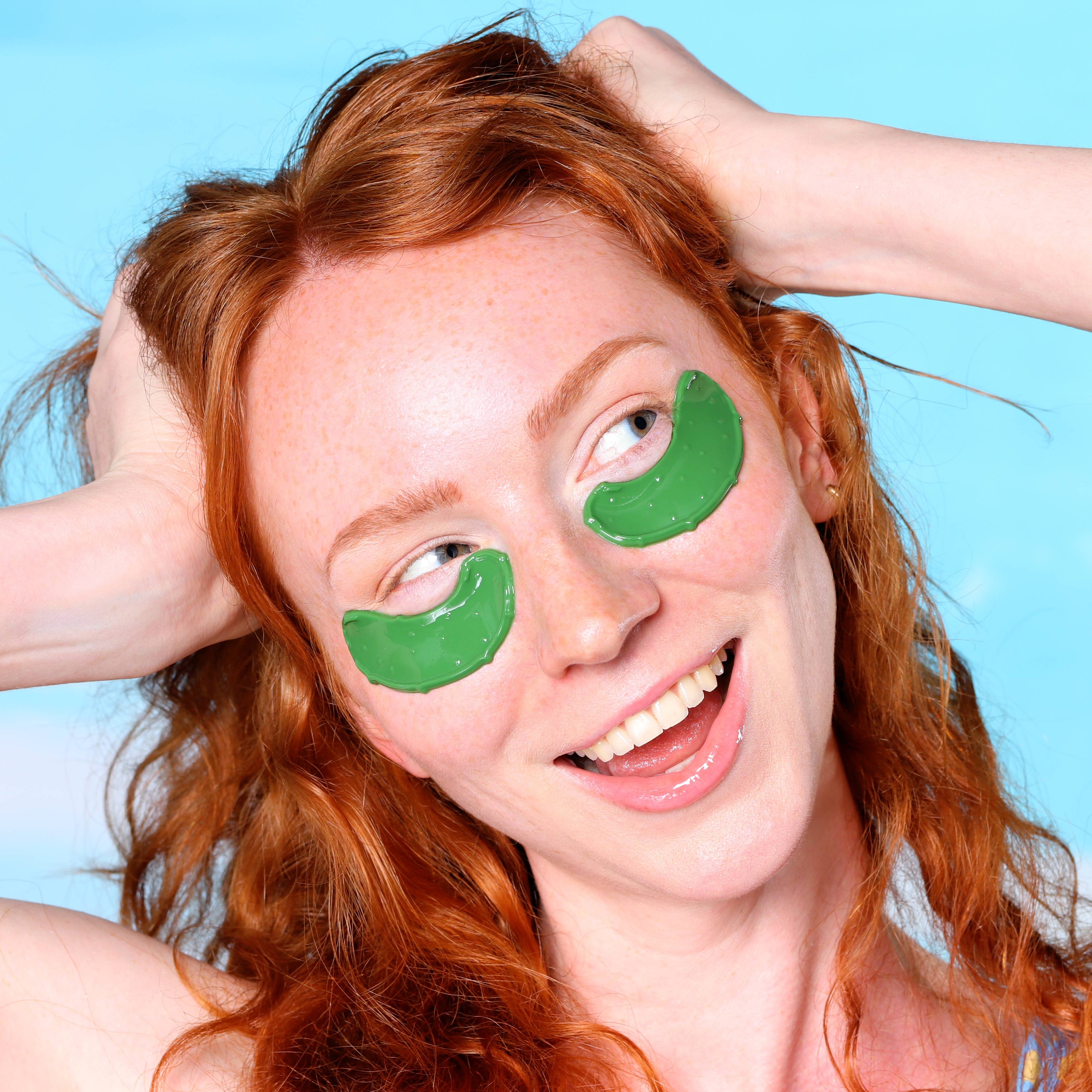 Pickle Shaped Hydrating Eye Patches l Spa Skincare Gift 8 Pk